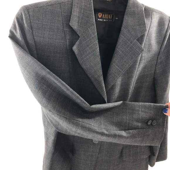 Ariat Pro Series Gray Worsted Wool Show Blazer M - Picture 6 of 8